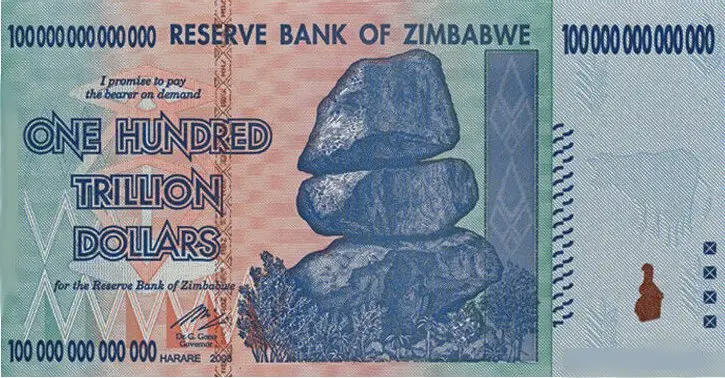 Banknote Zimbabwe